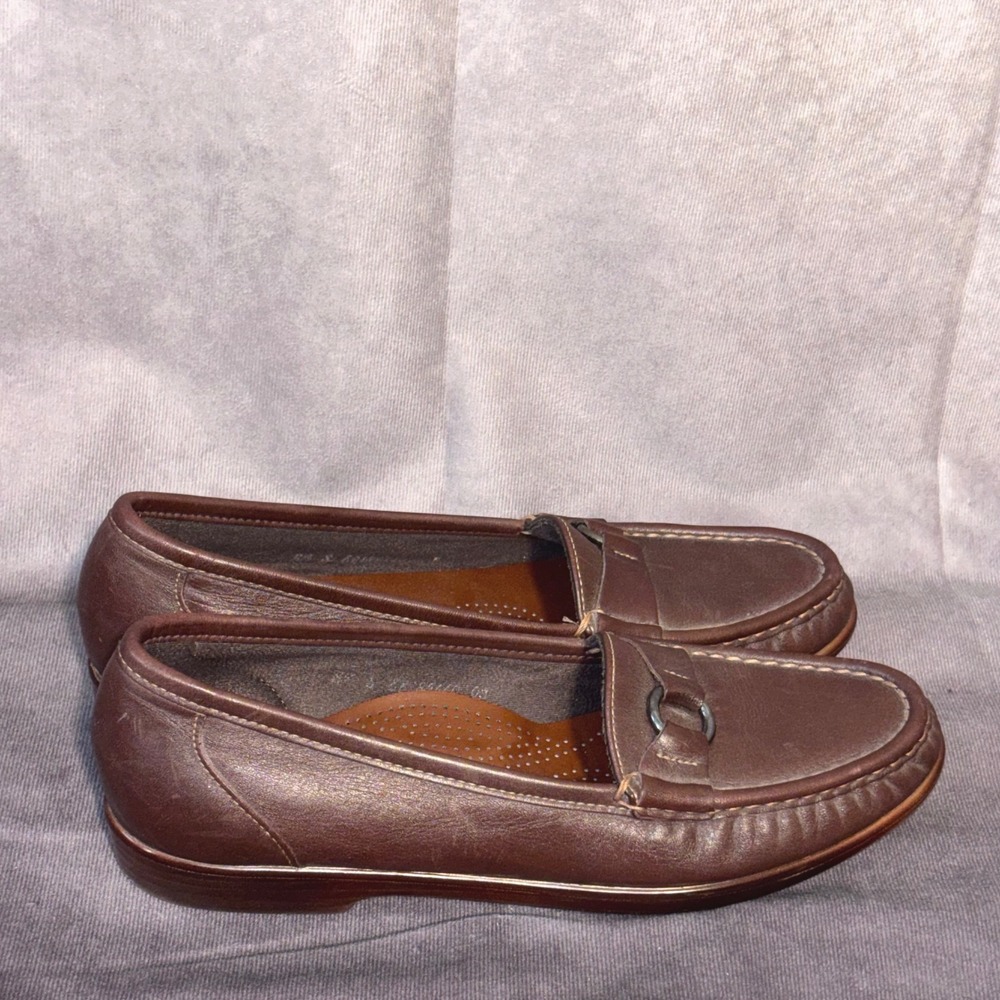 SAS Simplify Penny Loafers Women Size 8.5 Brown Classic Comfort USA Made